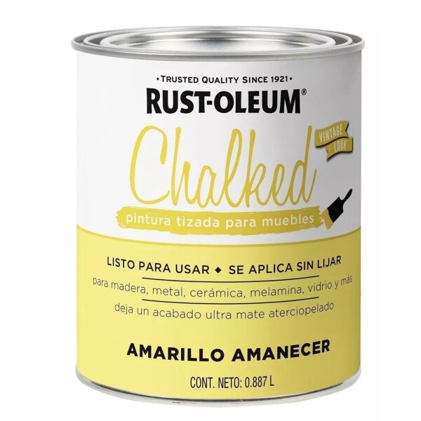 Esmalte Tizado Chalked 0.9L Rust-Oleum Amarillo Amanecer