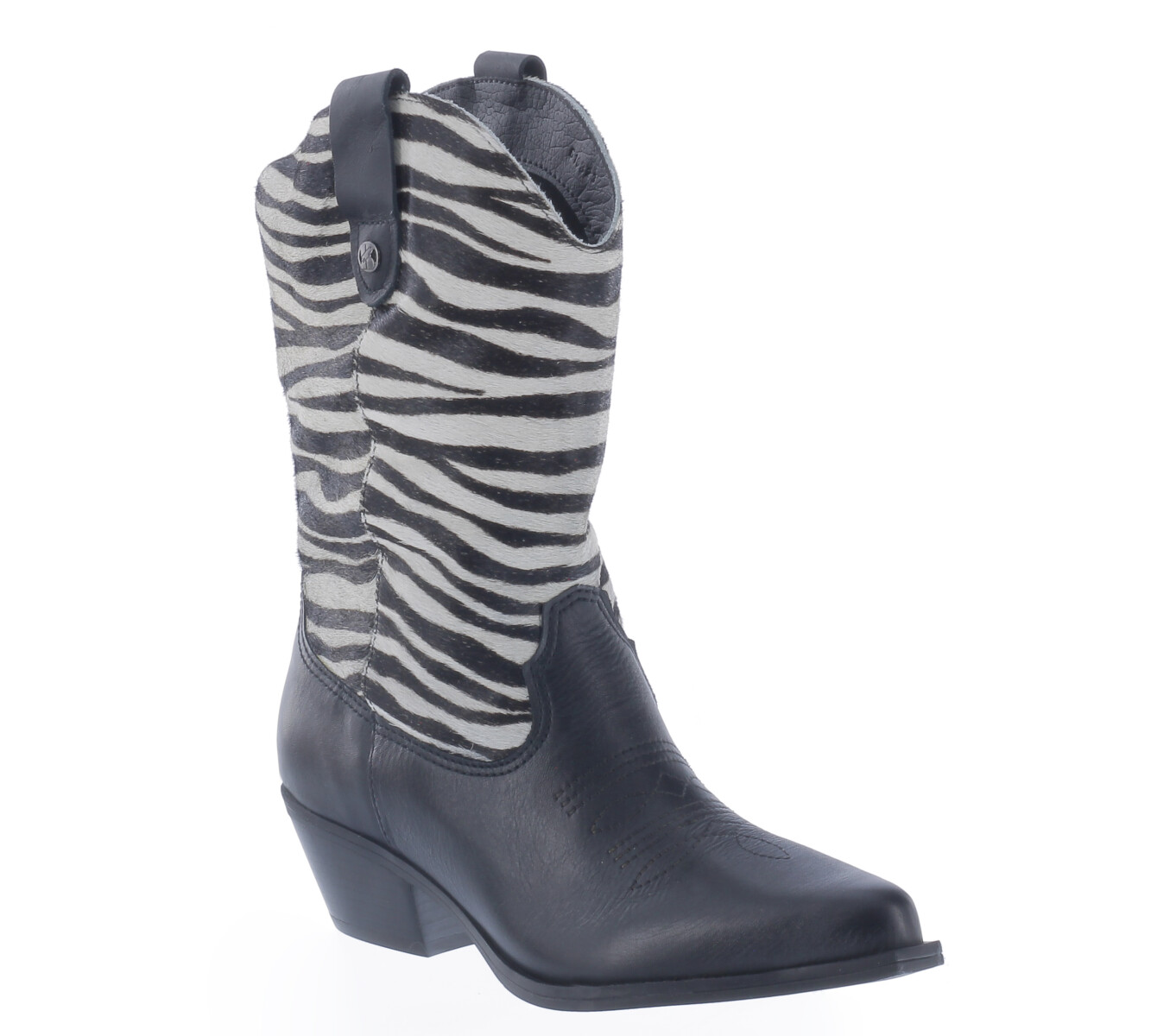 Bota de Mujer Bottero tejana - Negro - Zebra 