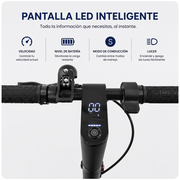 Monopatín A Batería Sgk6 8.5 350w 120kg NEGRO