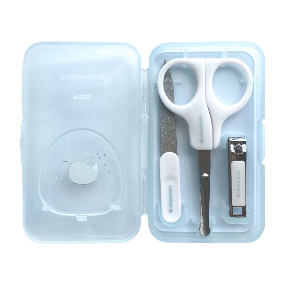 Set manicure cuidado uñas KIKKABOO celeste