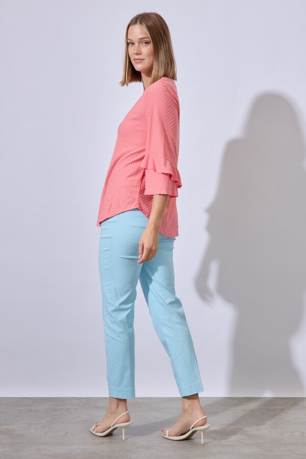 Blusa Manga Volados CORAL