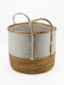 CANASTO DE YUTE MULTICOLOR