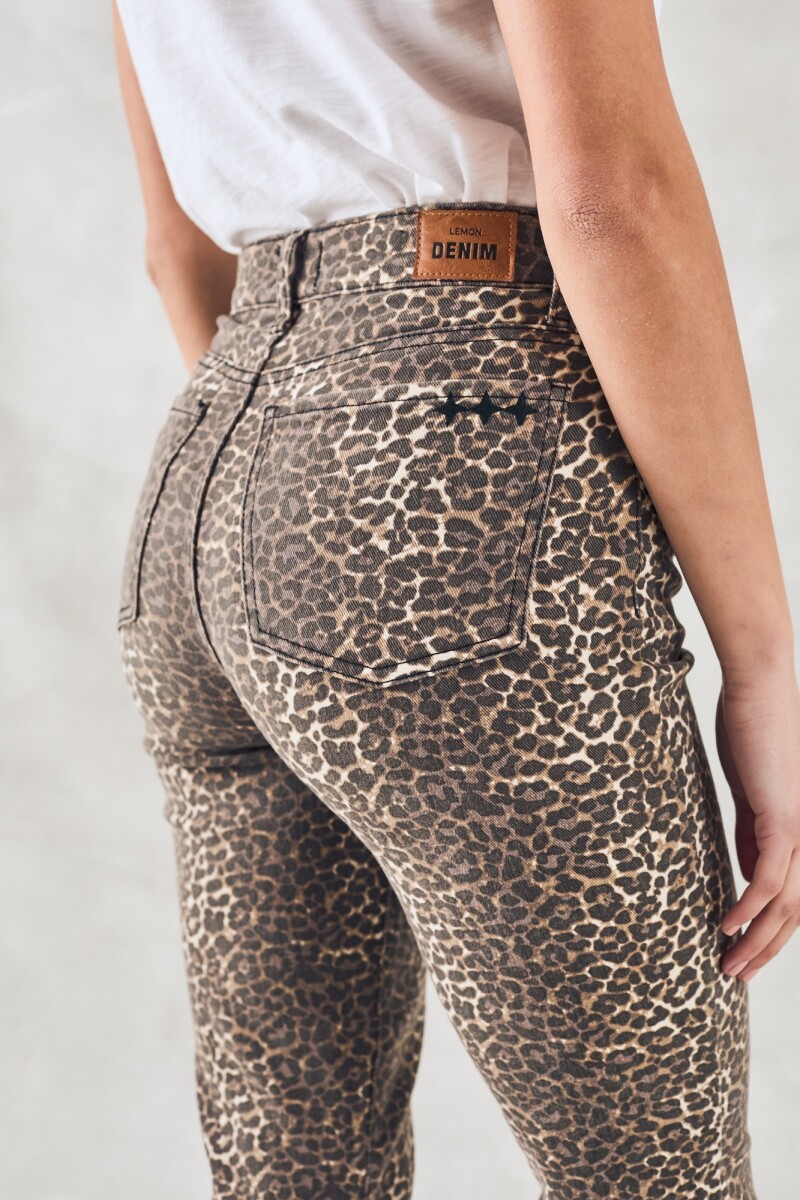 Jean Flare Animal Pront Multi