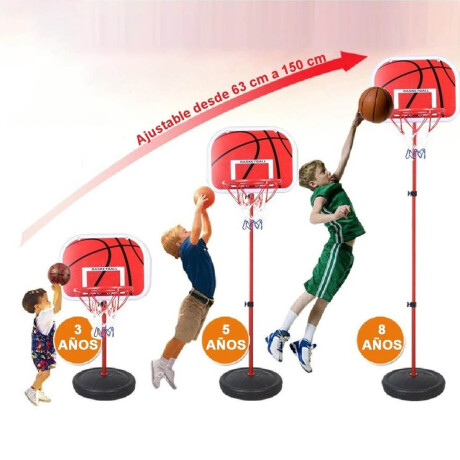 Tablero Aro Basketball + Base + Red+ Pelota +inflador Bkt001012