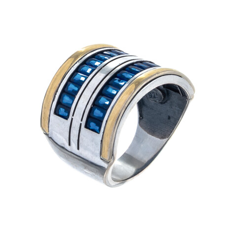 anillo de plata 925, double con circonias anillo de plata 925, double con circonias