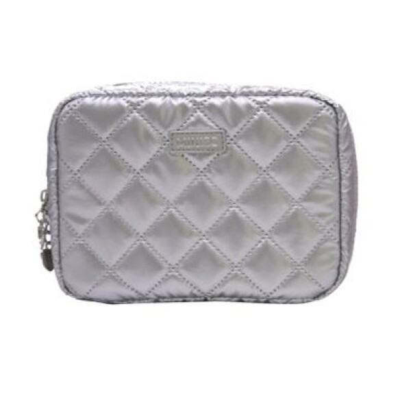 Portacosméticos Puffy plateado