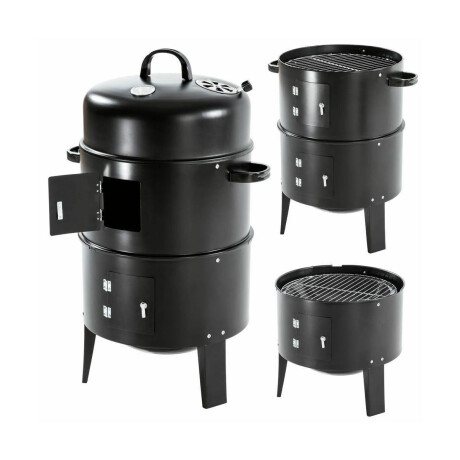 Ahumador Parrilla Barbacoa 3 En 1 Portátil A Carbón Cpg006010