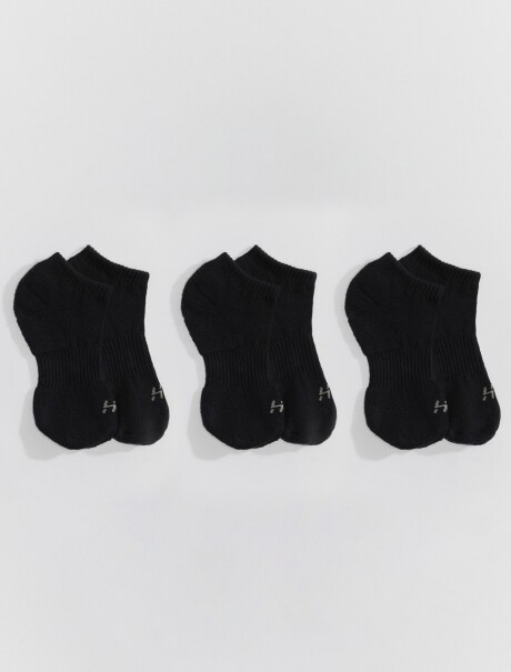 KIT CON 3 PARES DE MEDIAS ELASTIZADAS NEGRO