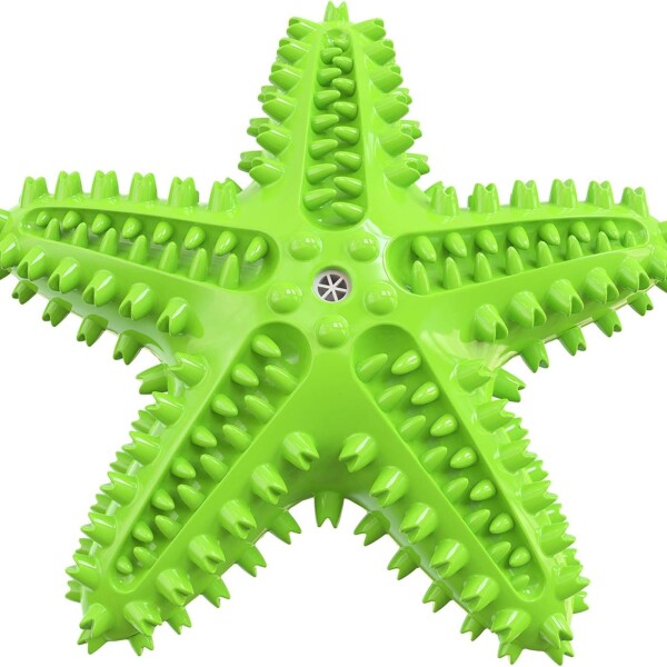 Juguete Perro Dental Morder Higiene Estrella Marina Flotante Color Variante Verde
