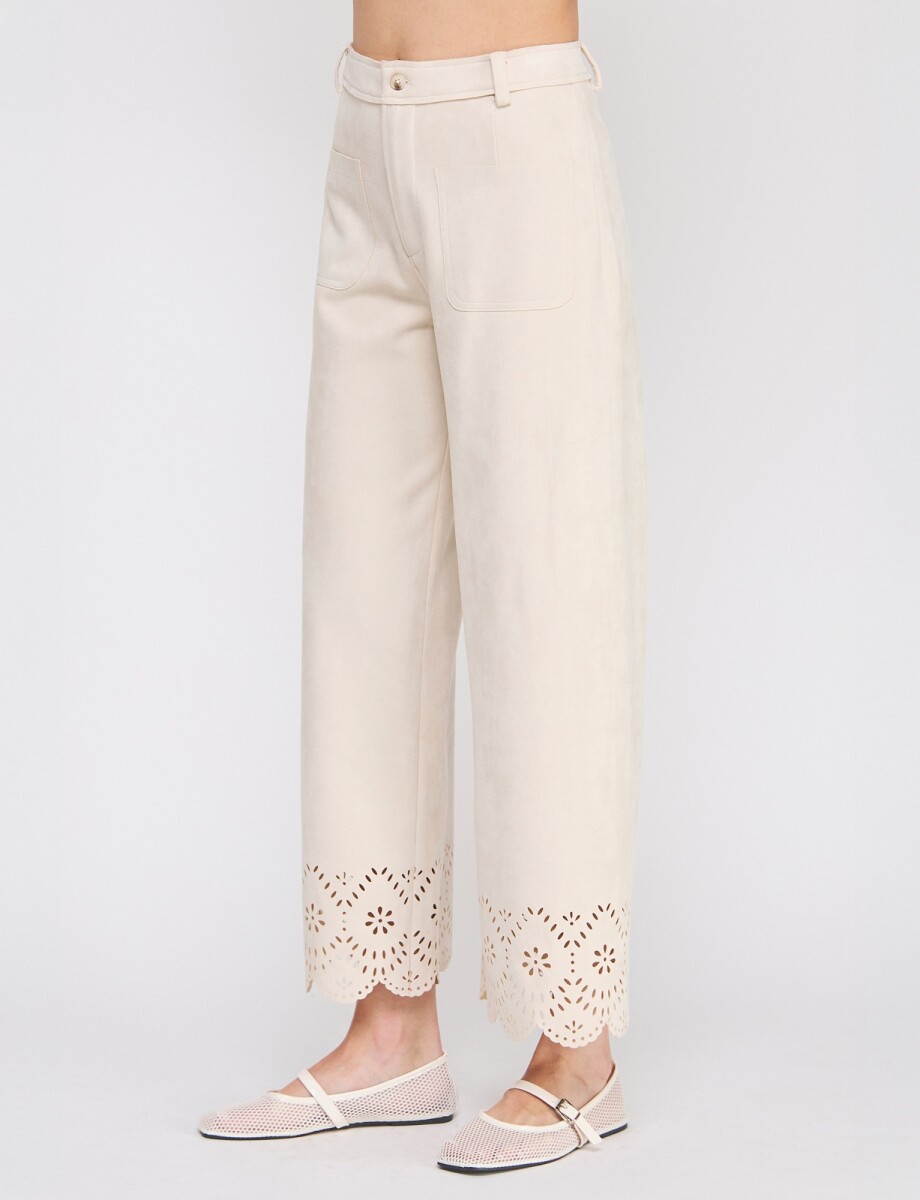 Pantalon Suede - Beige Claro 