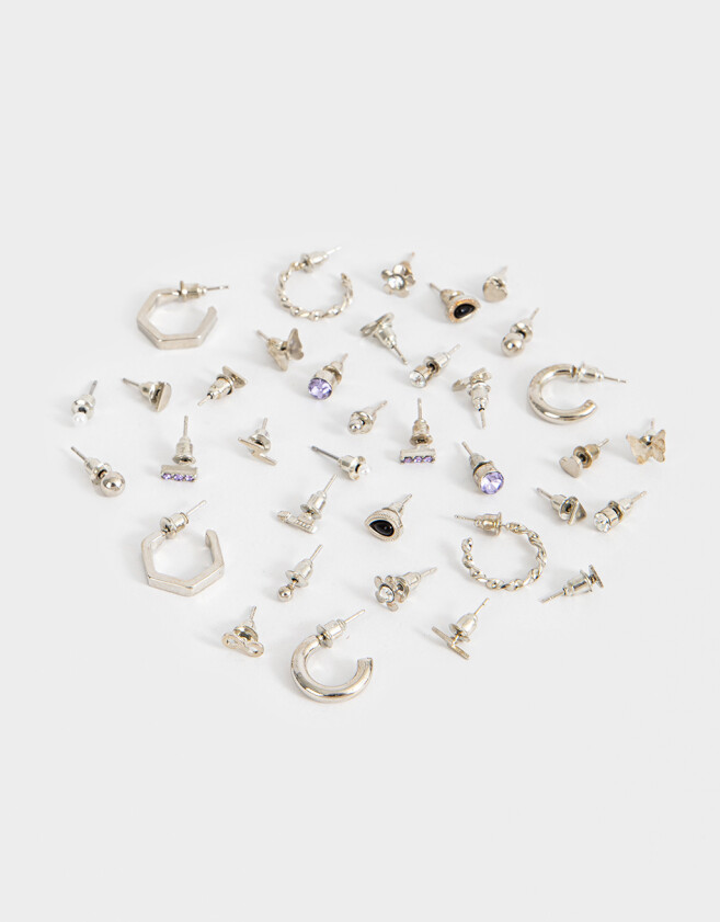 Aros Sets De metal Set De Aros De Metal - Plateado
