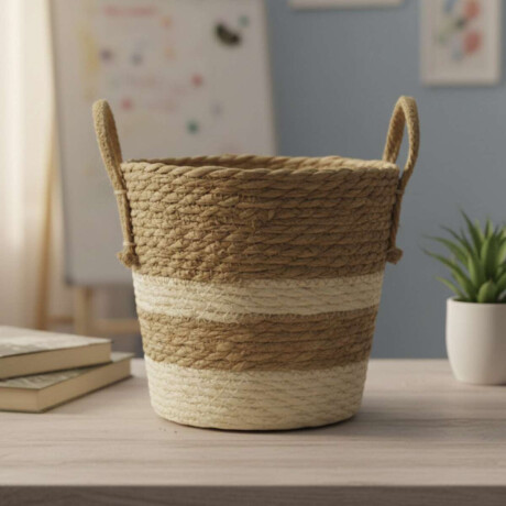 Canasto Mimbre Con Agarradera Home Class 23 X 23 Cm