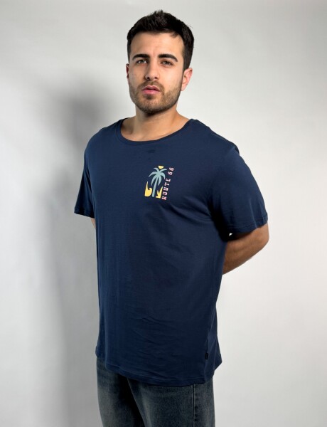 Remera oversize con estampa Mayer Azul