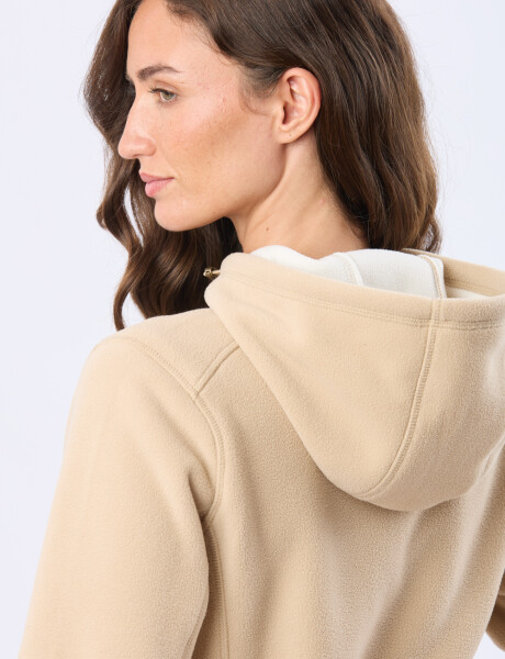 CAMPERA POLAR CON CAPUCHA Beige