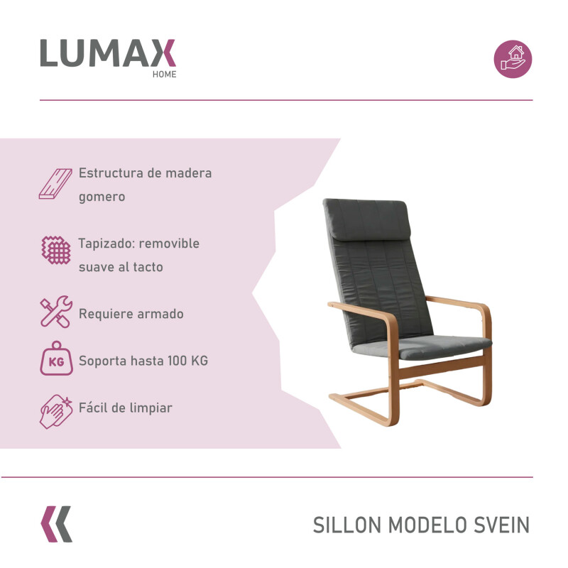 Sillón Silla Lumax Flex Diseño Comodidad y Estilo Gris