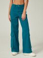 Pantalon Annua Verde Azulado