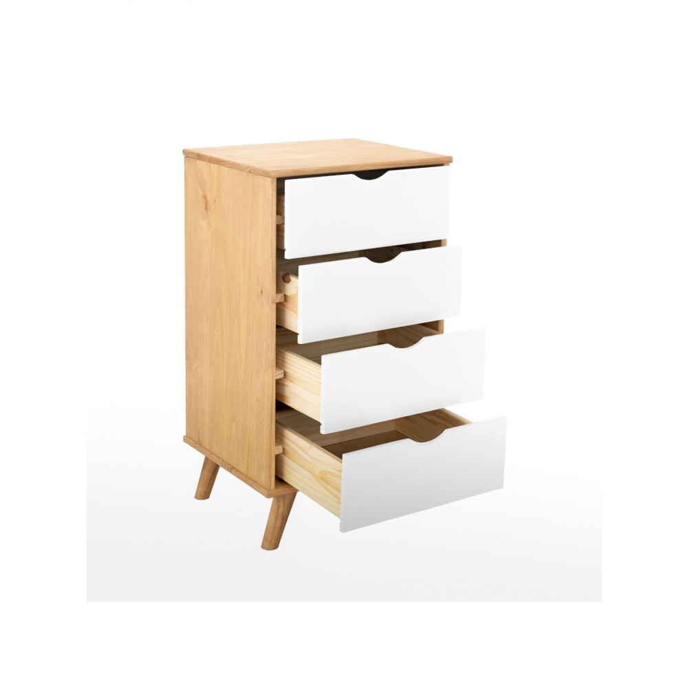 Aparador 4 Cajones - blanco y miel - Linea Dublin Aparador 4 Cajones - blanco y miel - Linea Dublin