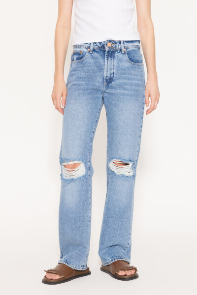 JEANS STRAIGHT CLASSIC BROKEN Celeste
