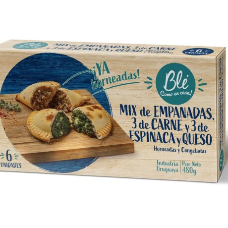Empanadas Ble Caja Mix 3 Carne Y 3 Espinaca Empanadas Ble Caja Mix 3 Carne Y 3 Espinaca