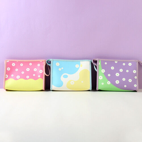 Bolso De Maquillaje Trapezoidal Dos Colores Bolso De Maquillaje Trapezoidal Dos Colores