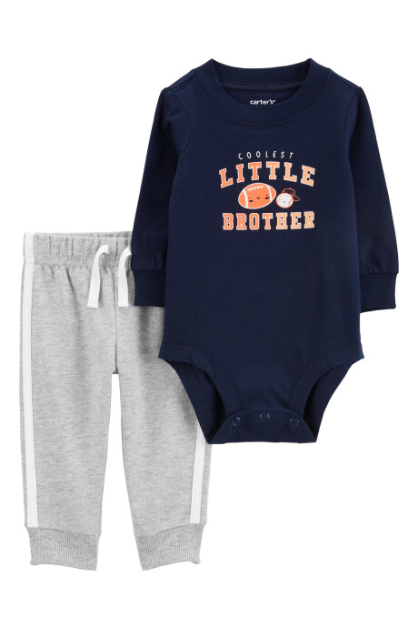 Set dos piezas de algodón, pantalón y body Set dos piezas de algodón, pantalón y body