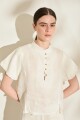 BLUSA TROPICAL Manteca