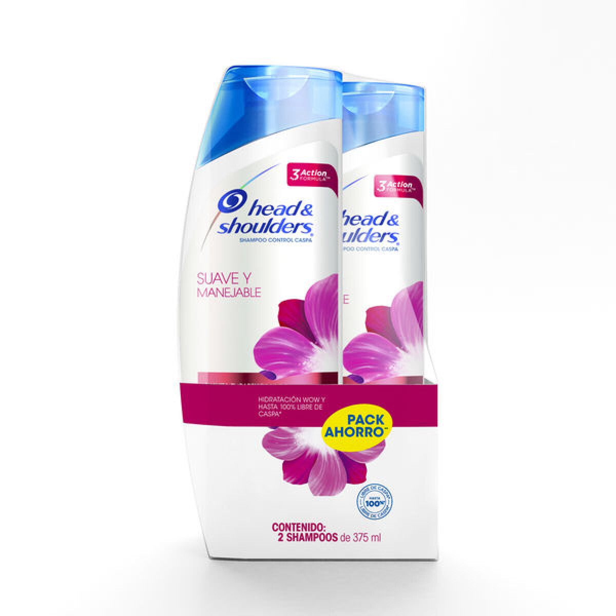 Head & Shoulders Pack 2 en 1 Shampoo 370 ml + 180 ml – Limpieza y Suavidad Completa