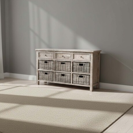 APARADOR/CRISTALERO MADERA NATURAL-BEIGE GILI