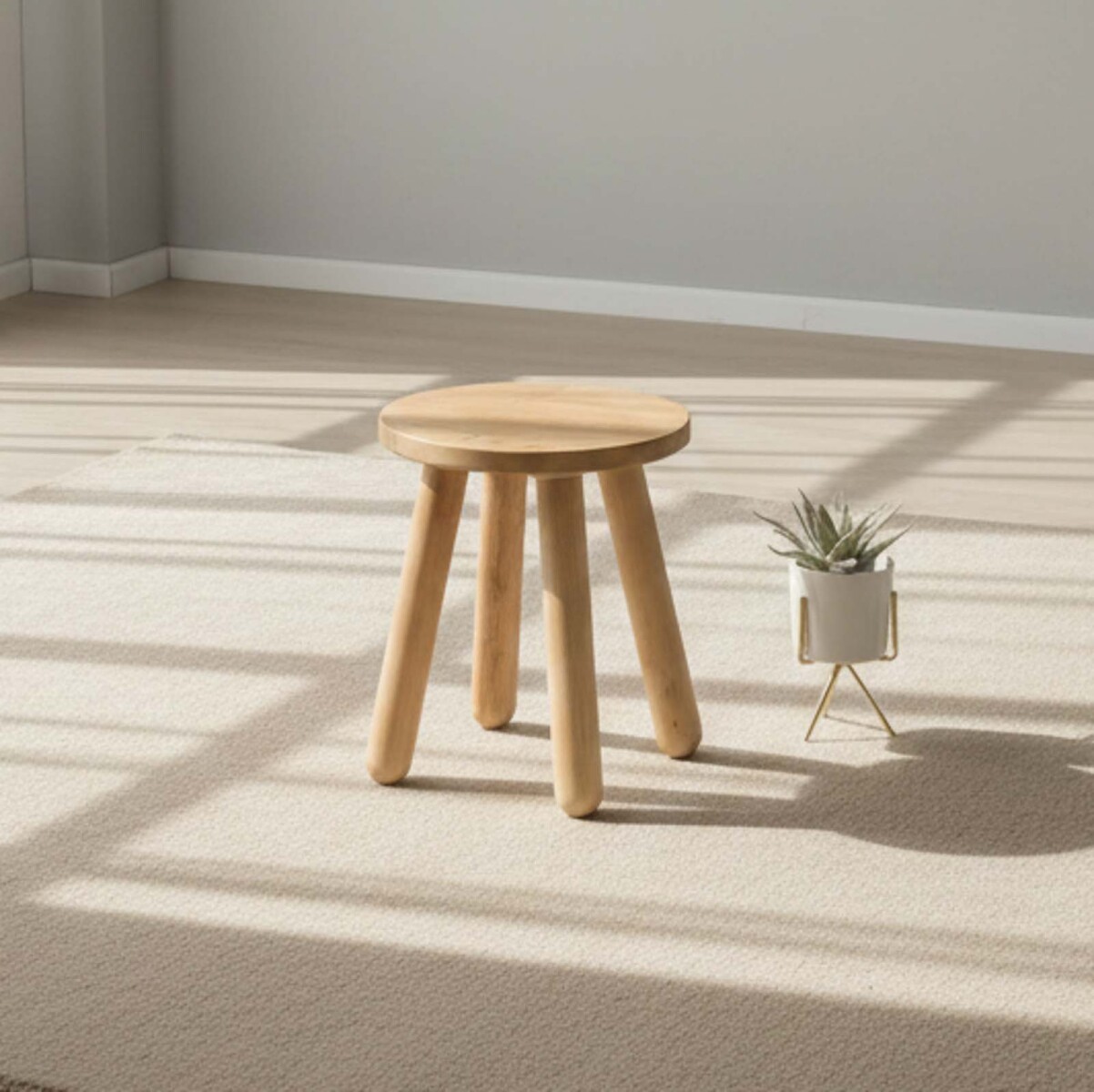 BANQUITO KIDS - MADERA NATURAL-BEIGE WONDERLAND 