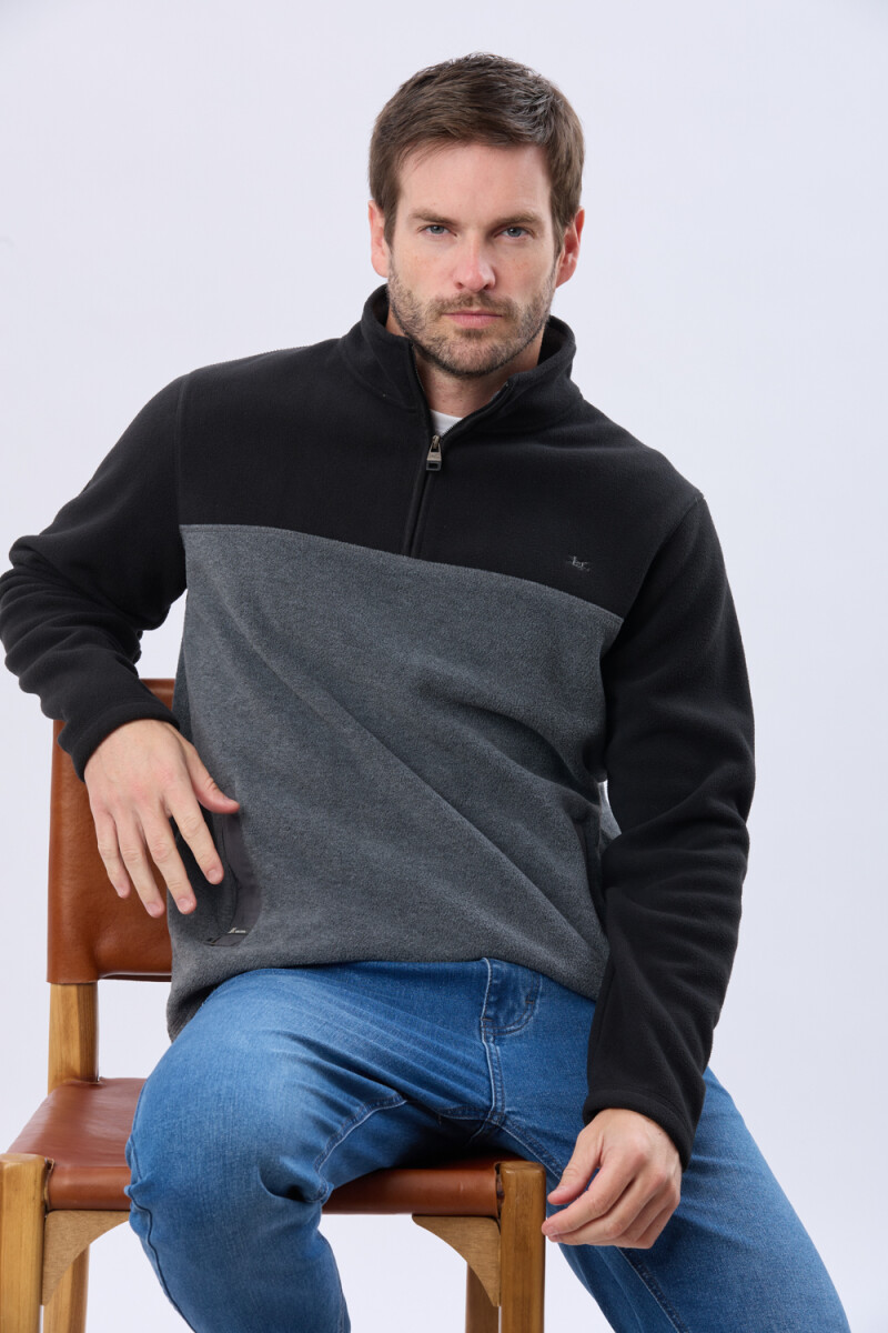 BUZO POLAR BICOLOR - Negro 