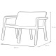 Juego jardín 3 Sillones + Mesa GRIS