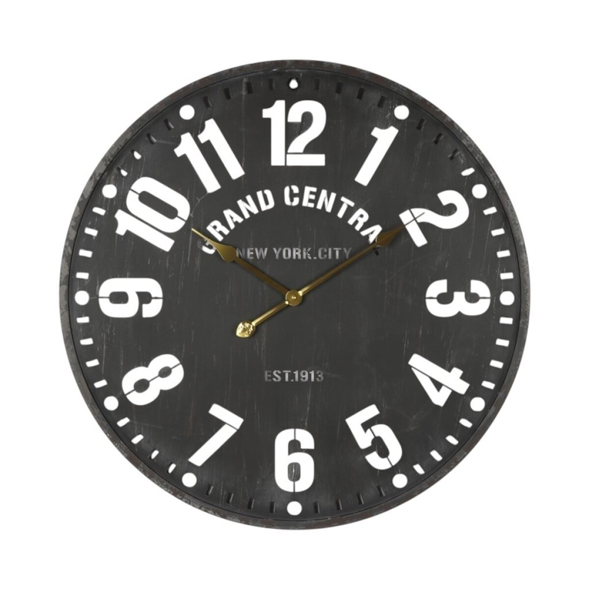 RELOJ DE PARED METAL 71.5X71.5X3.5 CM NUMEROS BLANCOS 