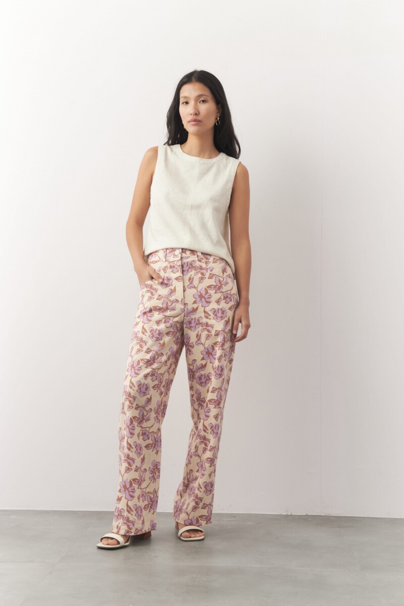 PANTALON JADEN PRINT Crudo