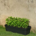 MACETA JARDINERA RECTANGULAR FLORATTA N80 20,5L NEGRO