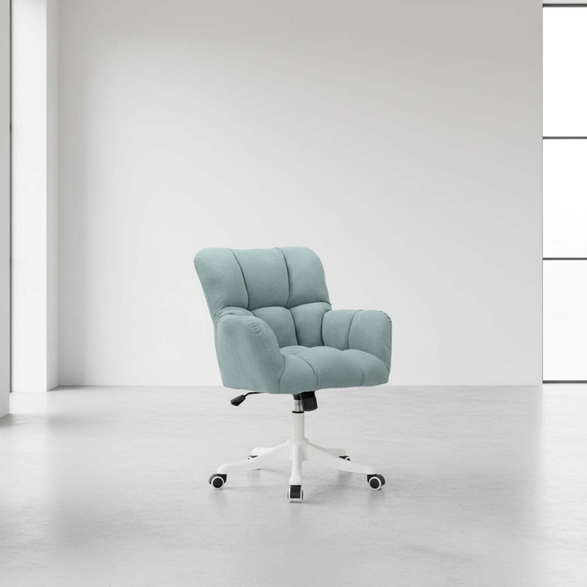 ASIENTO DE OFICINA - TELA CELESTE SEUL 