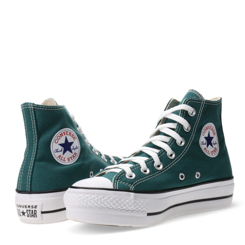 Championes de Mujer Converse - All Star Chuck Taylor Lift Verde - Negro - Blanco