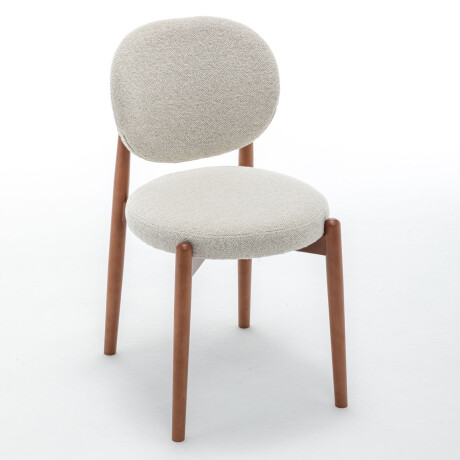 SILLA DE COMEDOR MADERA NATURAL-BEIGE MONZA
