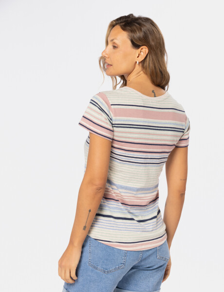 REMERA RAYADA Beige