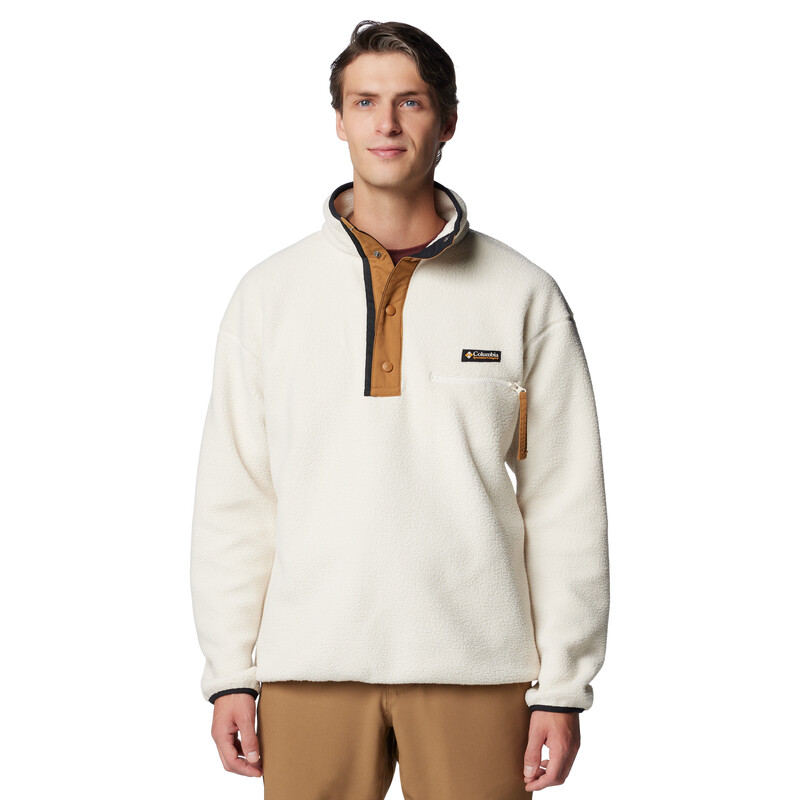 Campera Helvetia II Half Snap Hombre CHALK