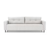 Sofa 2 cuerpos tela Gris Brillo con respaldo semi capitoneado Sofa 2 cuerpos tela Gris Brillo con respaldo semi capitoneado