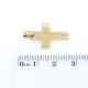 Cruz en oro 18k bombe. Medidas 2 x 1,5mm aproximadamente Cruz en oro 18k bombe. Medidas 2 x 1,5mm aproximadamente