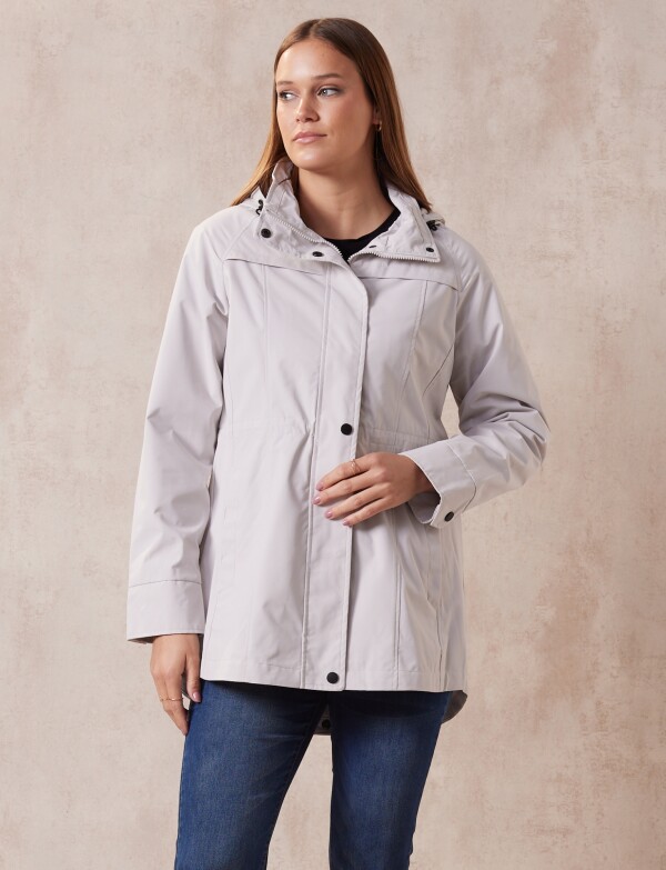 Campera Impermeable GRIS CLARO