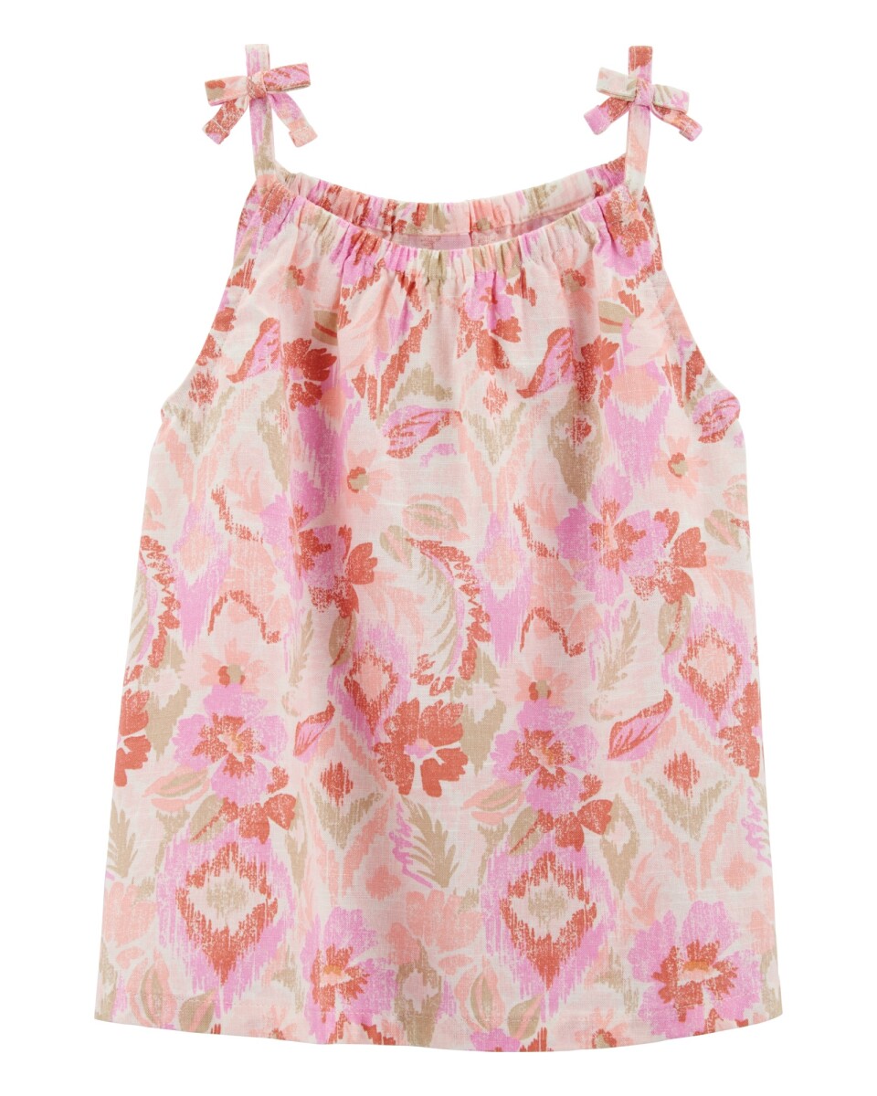 Musculosa de algodón, diseño floral 