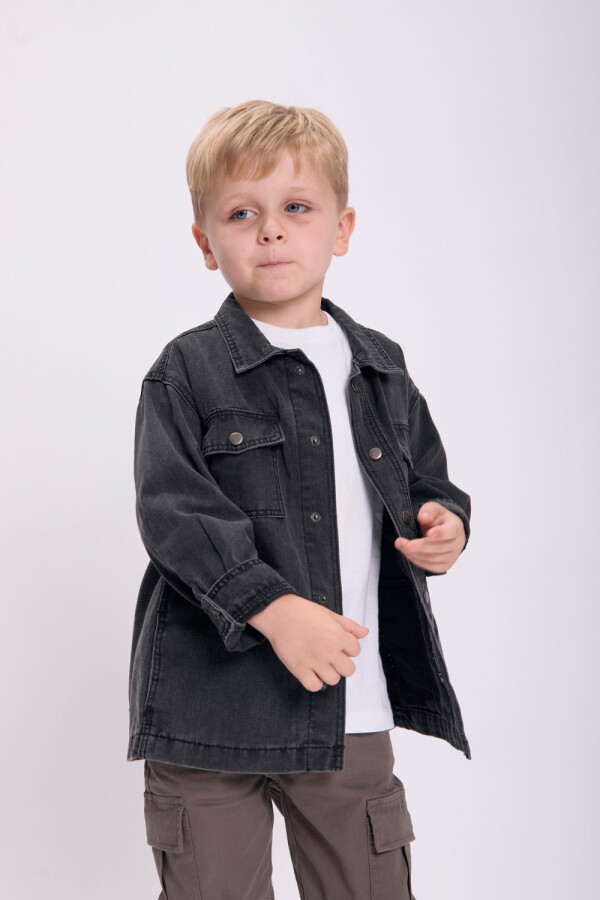 Camisa jean Gris Oscuro