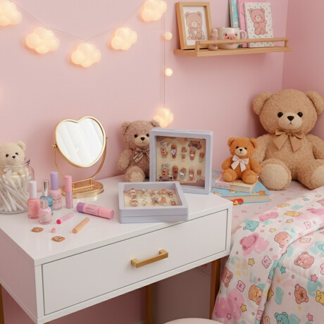 Uñas Adhesivas Decoradas Capibara Para Niñas Set X12 Uñas Adhesivas Decoradas Capibara Para Niñas Set X12