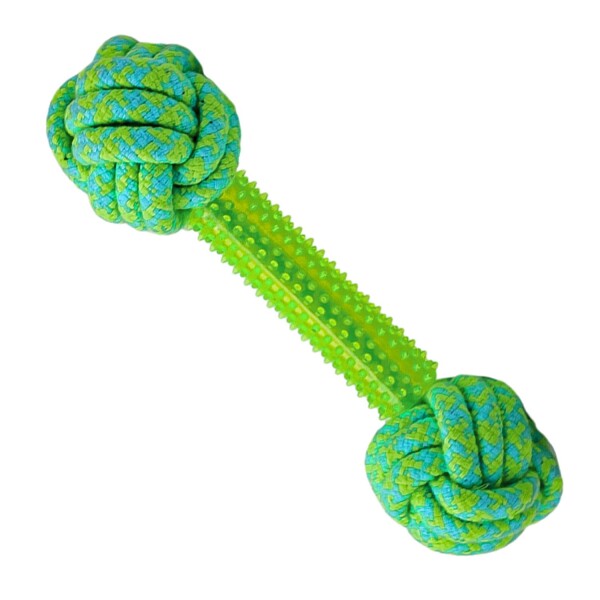 Juguete Perro Masticable Cuerda Soga Nudos Dental 22Cm Variante Color Verde