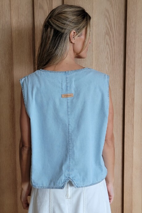 Chaleco Fenix Denim Celeste