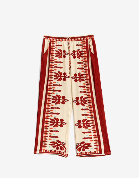 Bottoms Pantalón Estampado Bohemio - Combinacion Bicolor