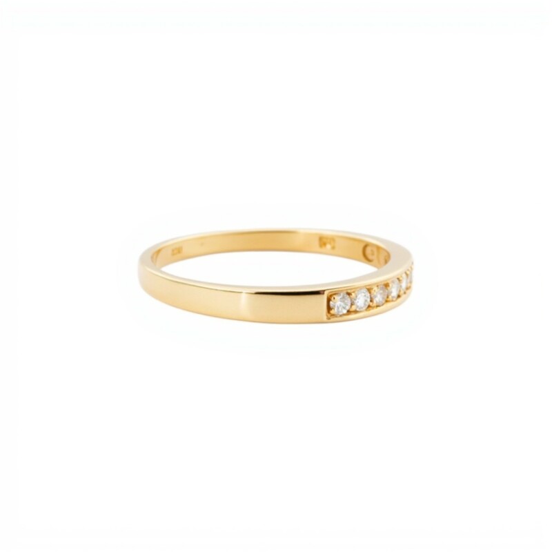 Anillo Sin Fin-Oro bajo-Piedra zirconia-AN8011 conpiedra