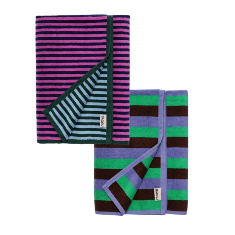 Toalla de Manos Set x2 un. 100% algodón orgánico 76x51cm Vacation Stripe Mix